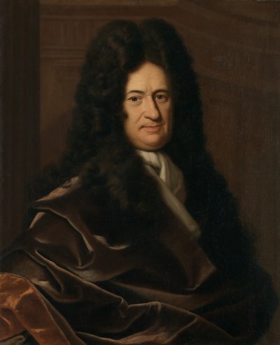 Portret van de Filosoof Gottfried Wilhelm Freiherr von Leibniz door Christoph Bernhard Francke